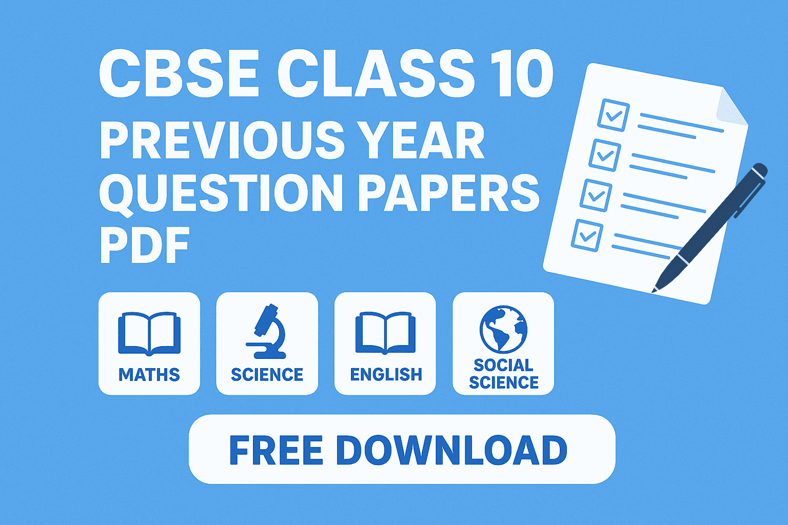 CBSE Class 10 Previous Year Question Papers