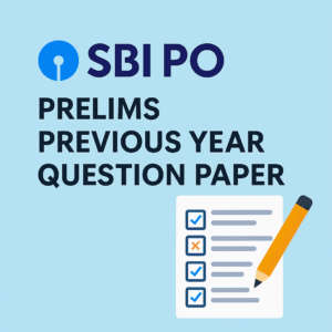 SBI PO Prelims Previous Year Question Paper—Download Free PDF With ...