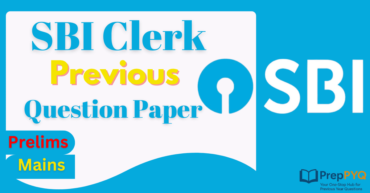 SBI Clerk Previous Year Question Paper