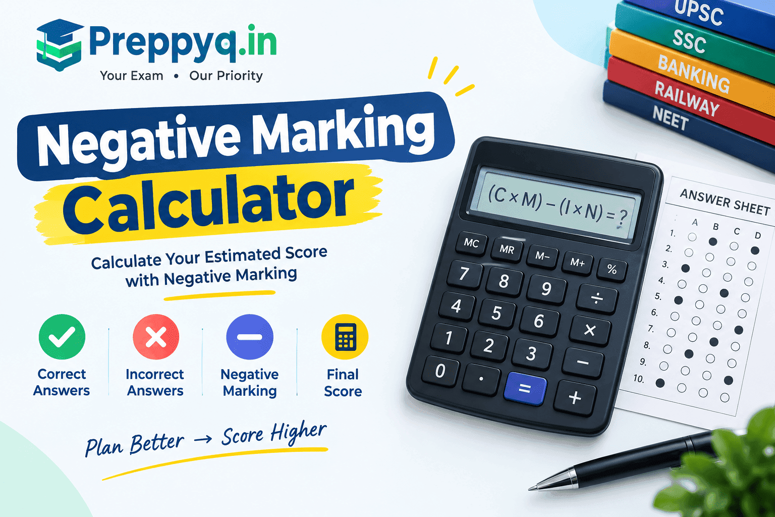 Negative Marking Calculator