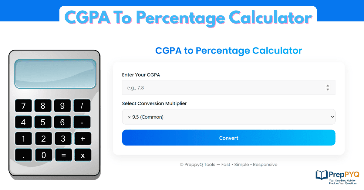 CGPA to Percentage Calculator