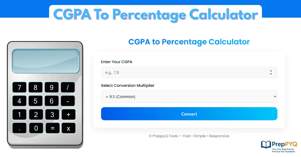 CGPA to Percentage Calculator