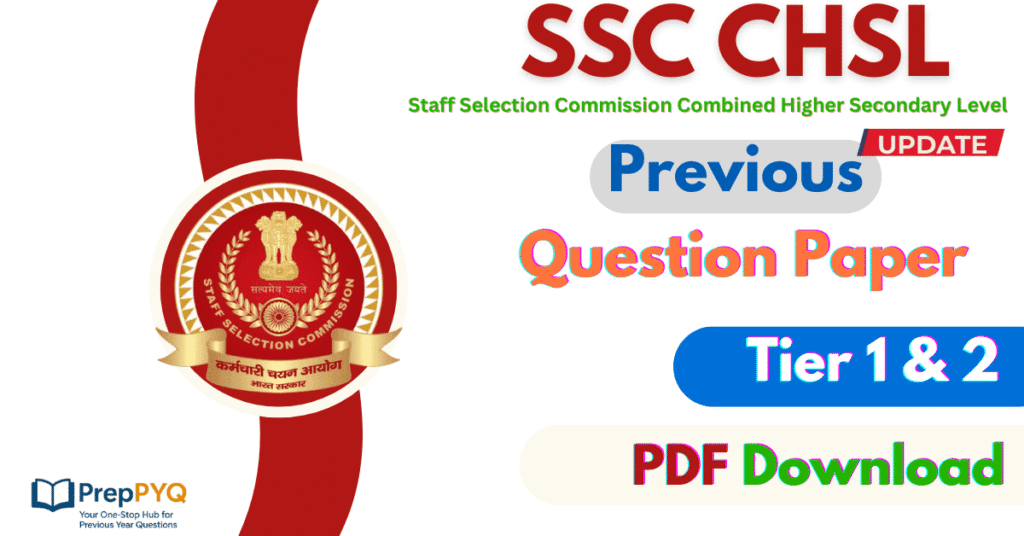SSC CHSL Previous Year Question Paper