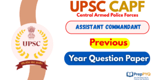 UPSC CAPF AC Previous Year Question Paper—Download PDF With Solutions ...