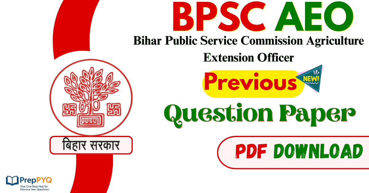 BPSC AEO Previous Year Question Paper PDF Download
