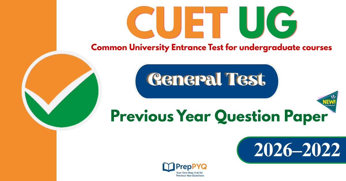 CUET UG Previous Year Question Paper PDF Download With Solution—Subject ...