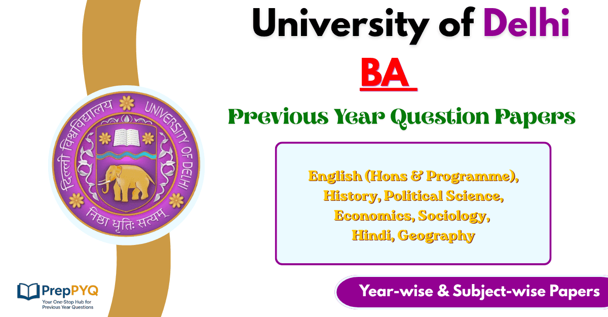 DU BA Previous Year Question Papers