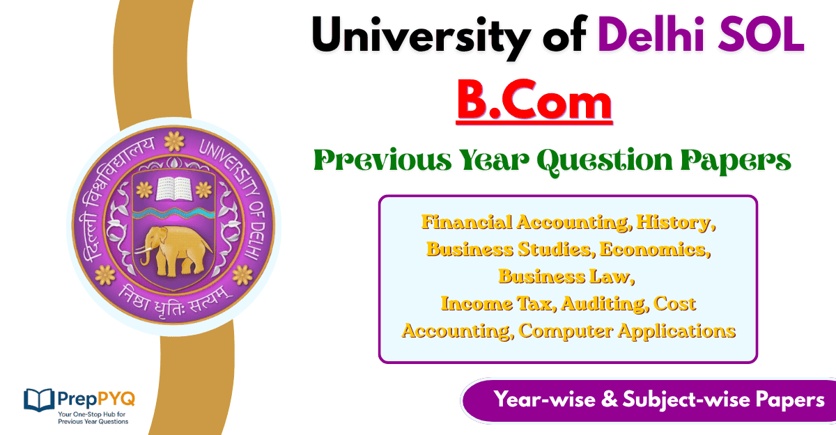 DU SOL B.Com Previous Year Question Papers