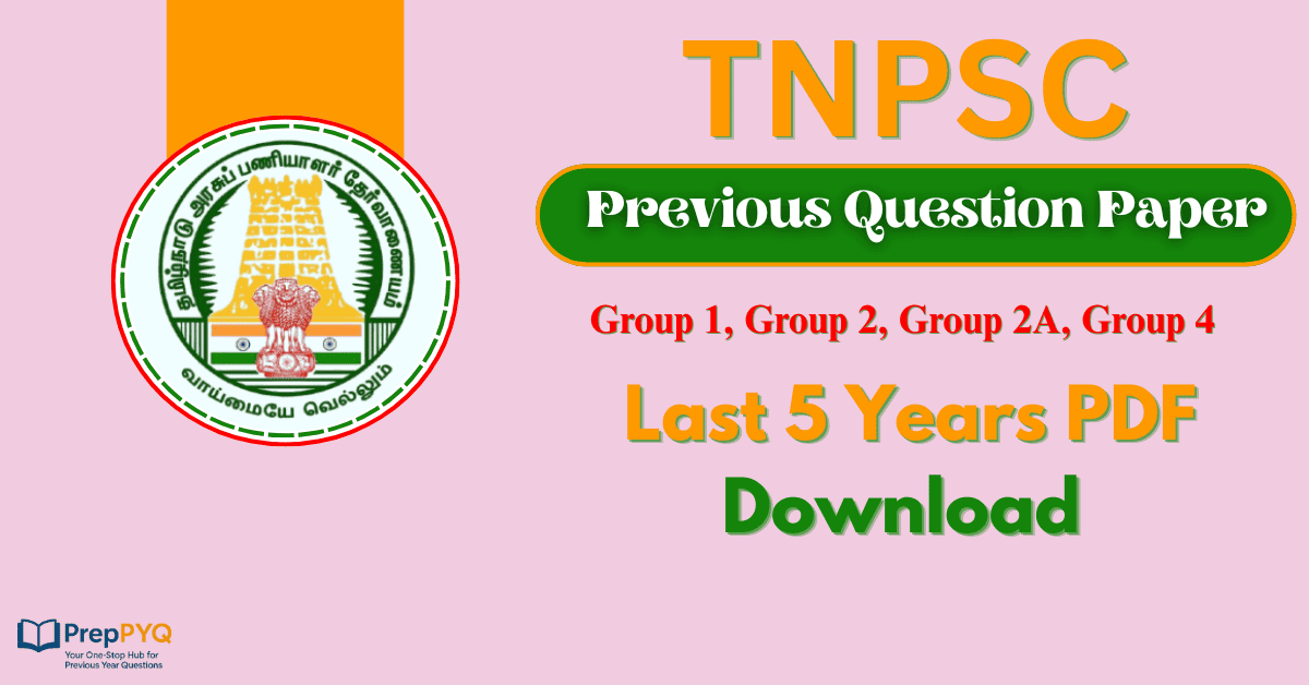 Last 5 Years TNPSC Question Papers With Answers PDF